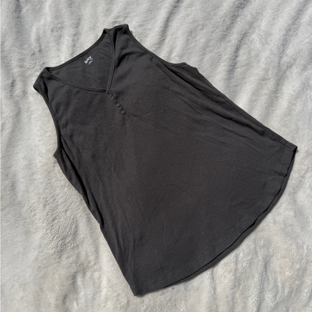 Duluth Trading Co Black V-Neck Sleeveless Tank